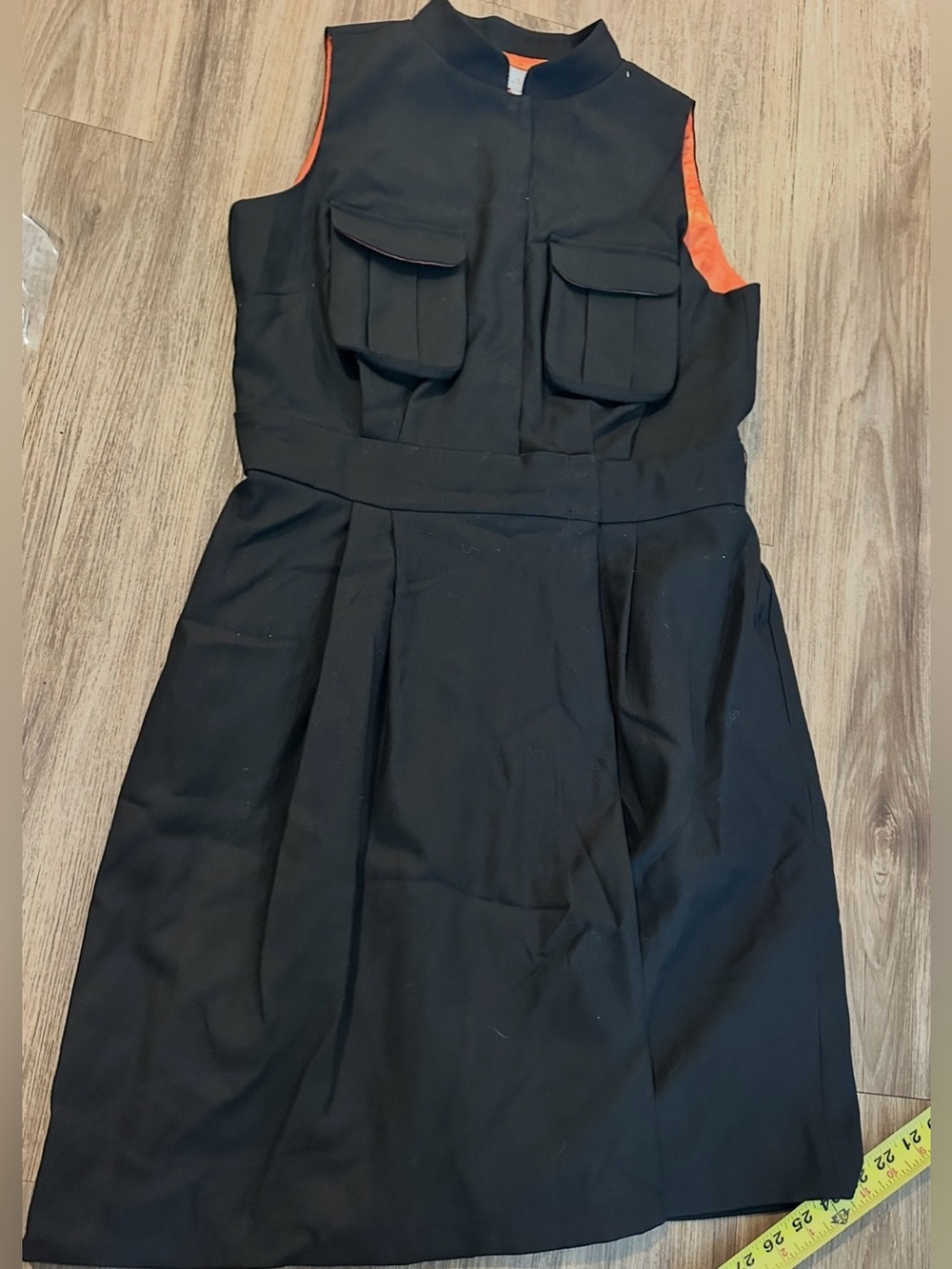 Paul & Joe Black Sleeveless A-Line wool Dress